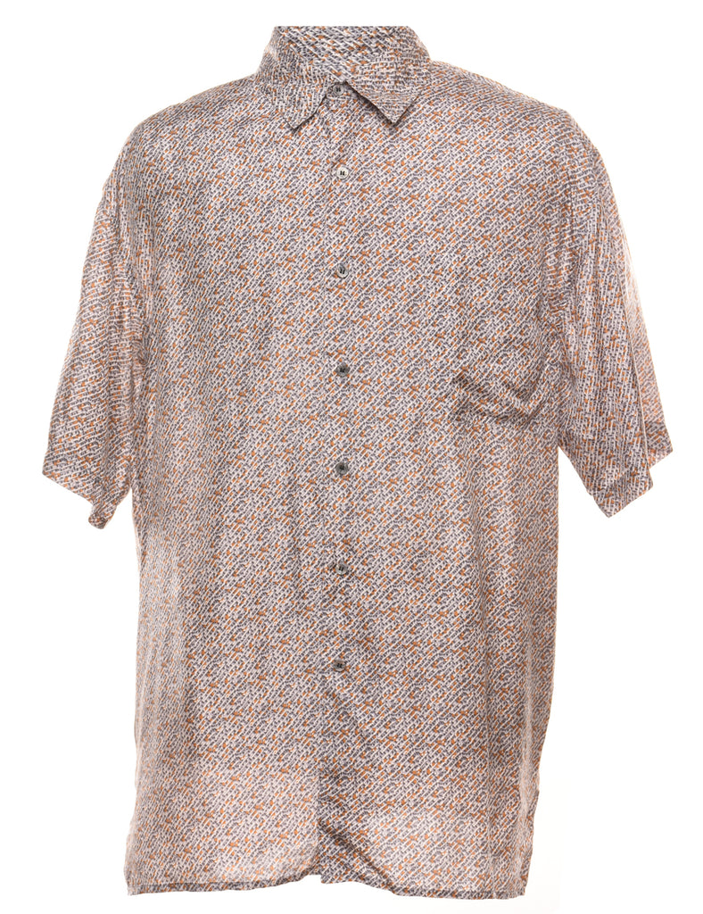 100% Silk Printed Shirt - XL