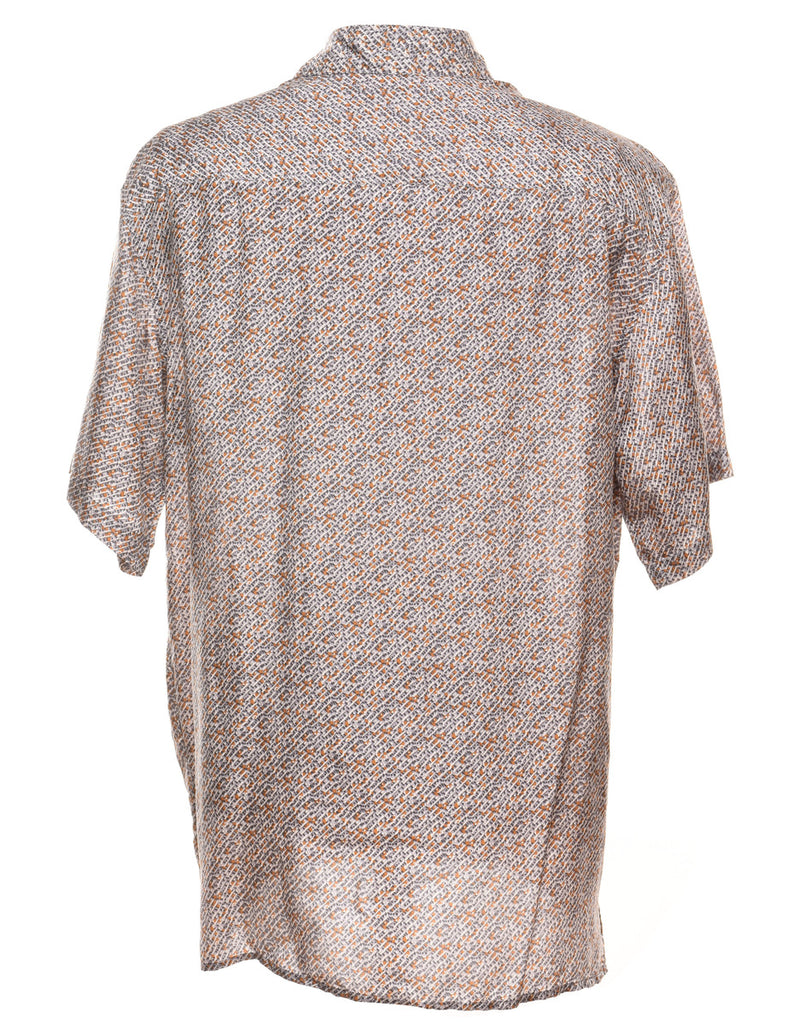 100% Silk Printed Shirt - XL