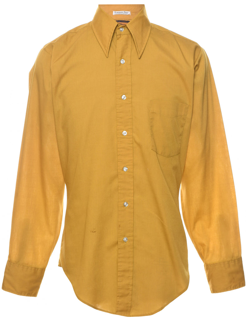 1970s Classic Mustard Shirt - M