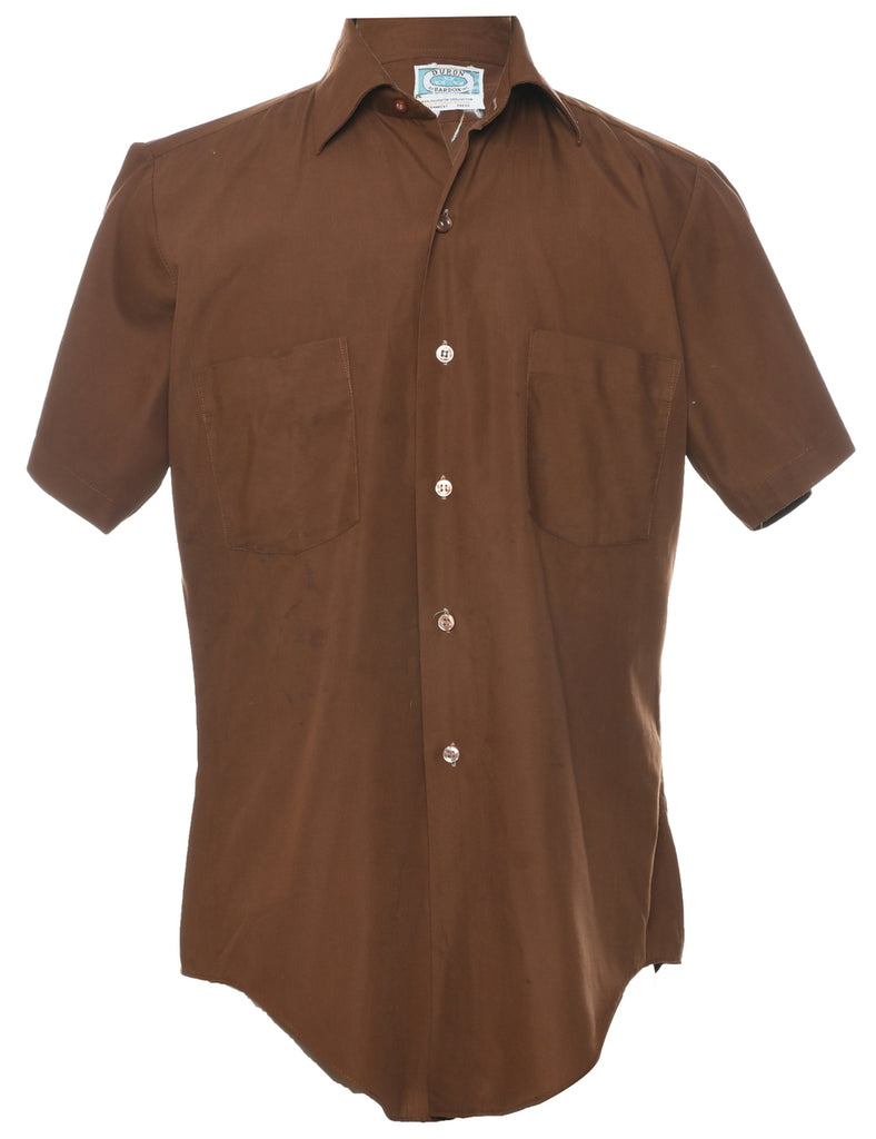 1970s Dark Brown Shirt - M