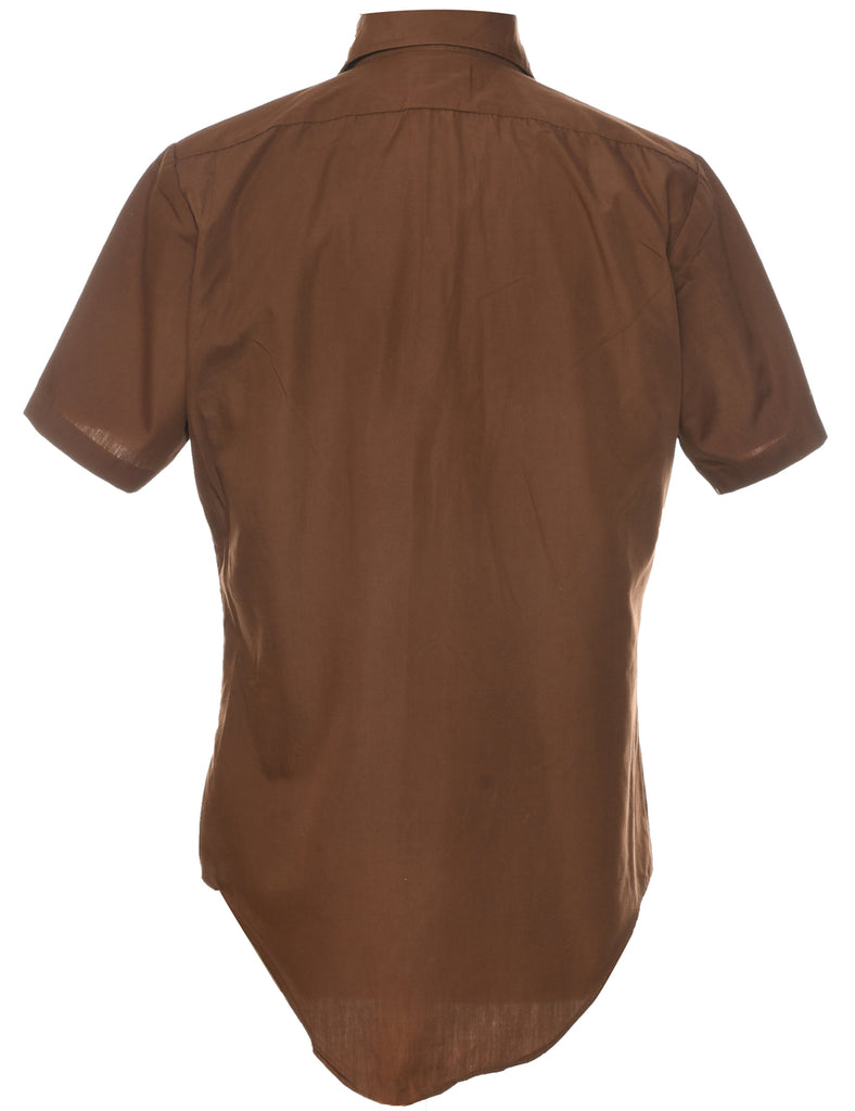 1970s Dark Brown Shirt - M