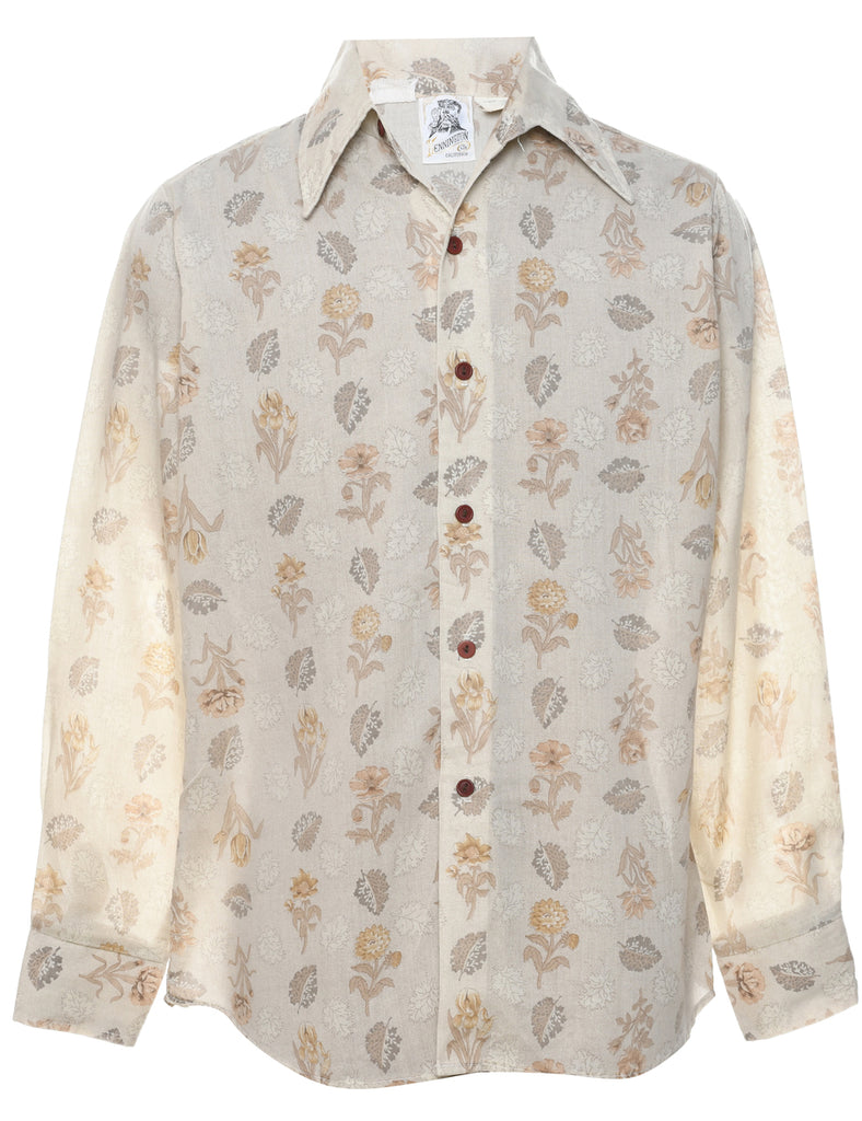 1970s Floral Shirt - M