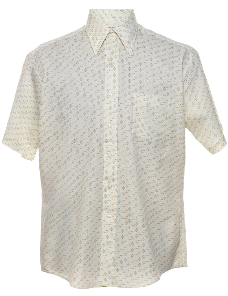 1970s Geometric Pattern Shirt - M