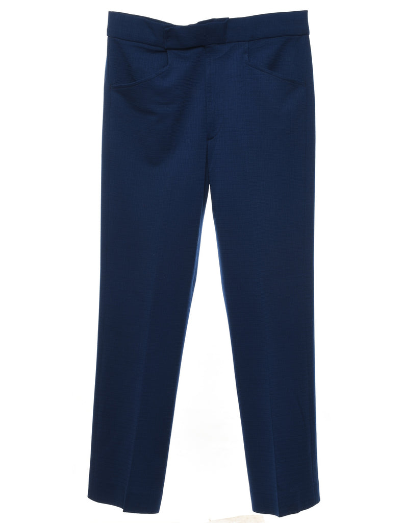 1970s Navy Classic Suit Trousers - W35 L33