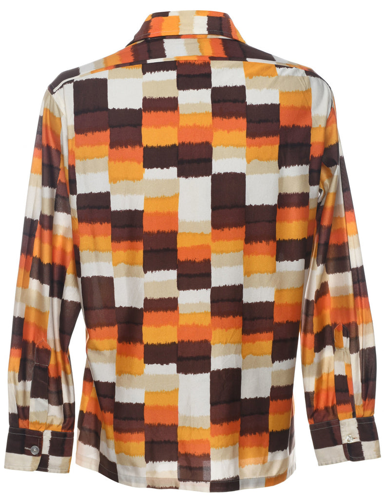 1970s Patterned Shirt - L