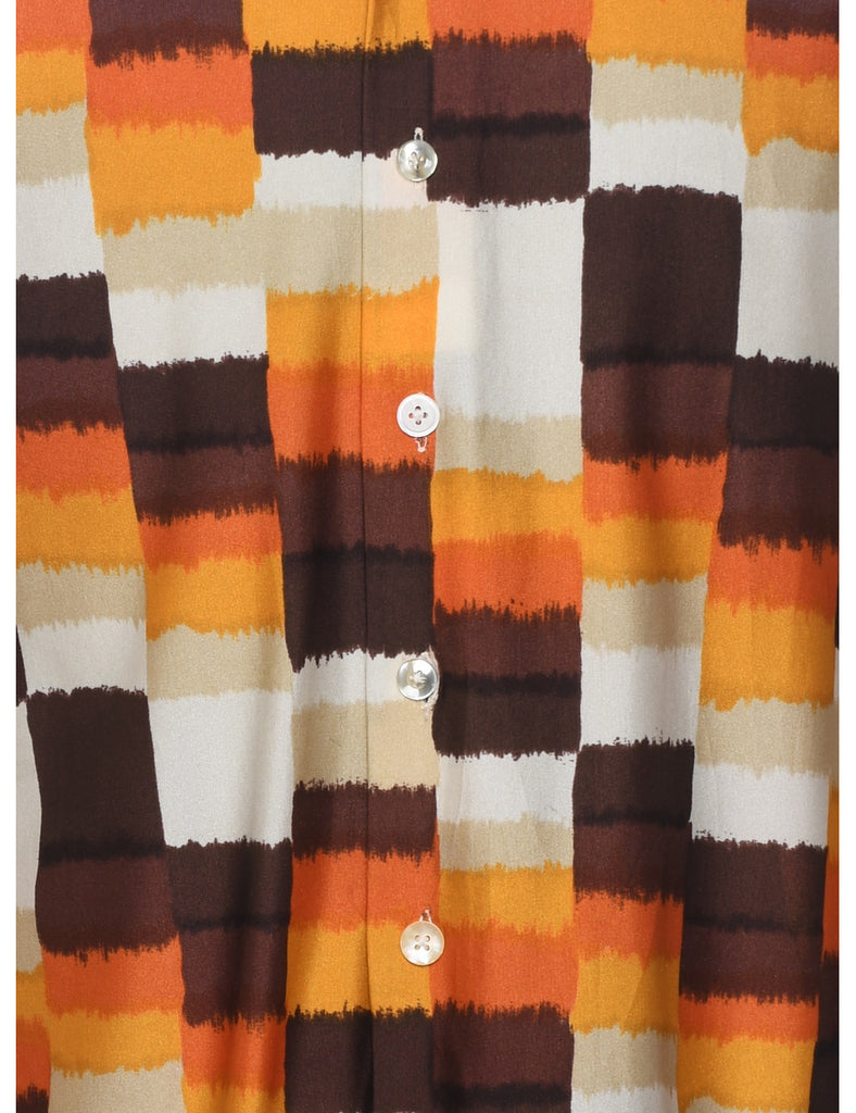 1970s Patterned Shirt - L