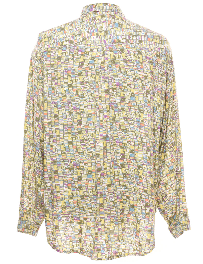 1990s Abstract Print Shirt - L