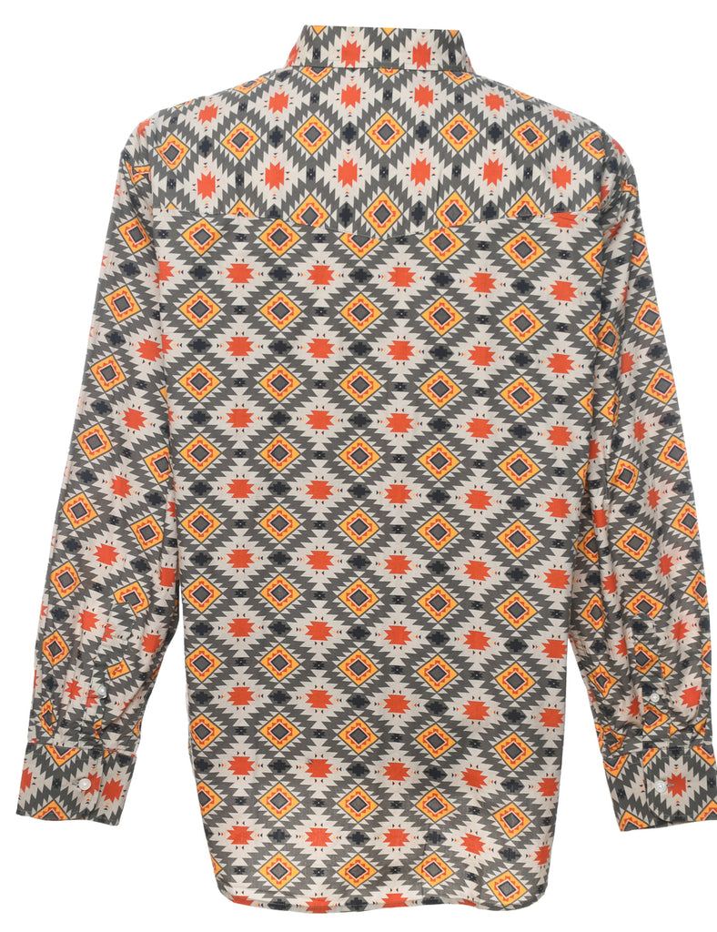 1990s Aztec Pattern Shirt - L