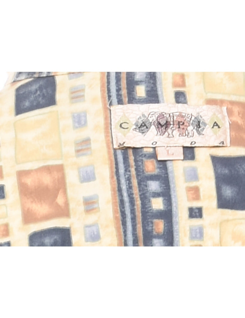 1990s Campia Geometric Pattern Shirt - L