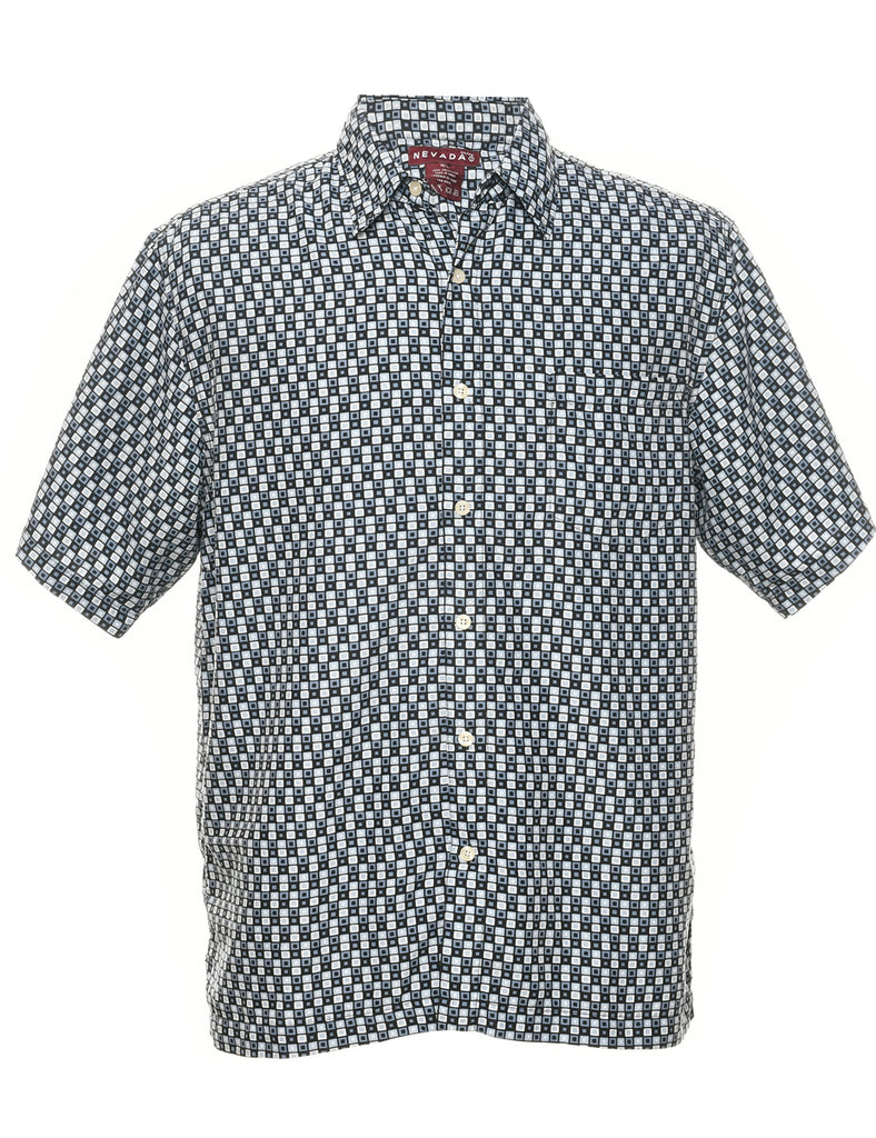 1990s Geometric Pattern Shirt - M