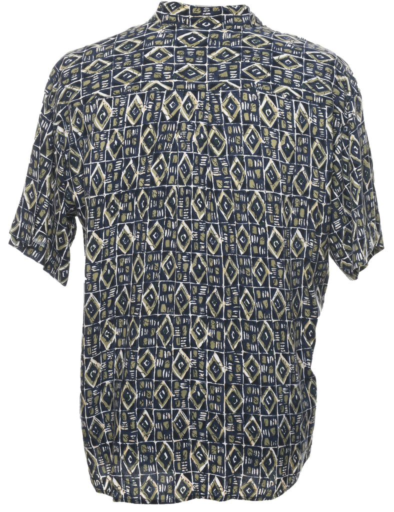 1990s Geometric Pattern Shirt - L