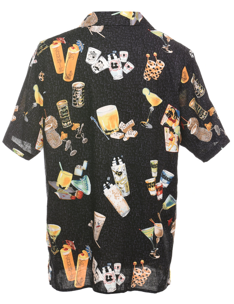 1990s Novelty Print  Shirt - L