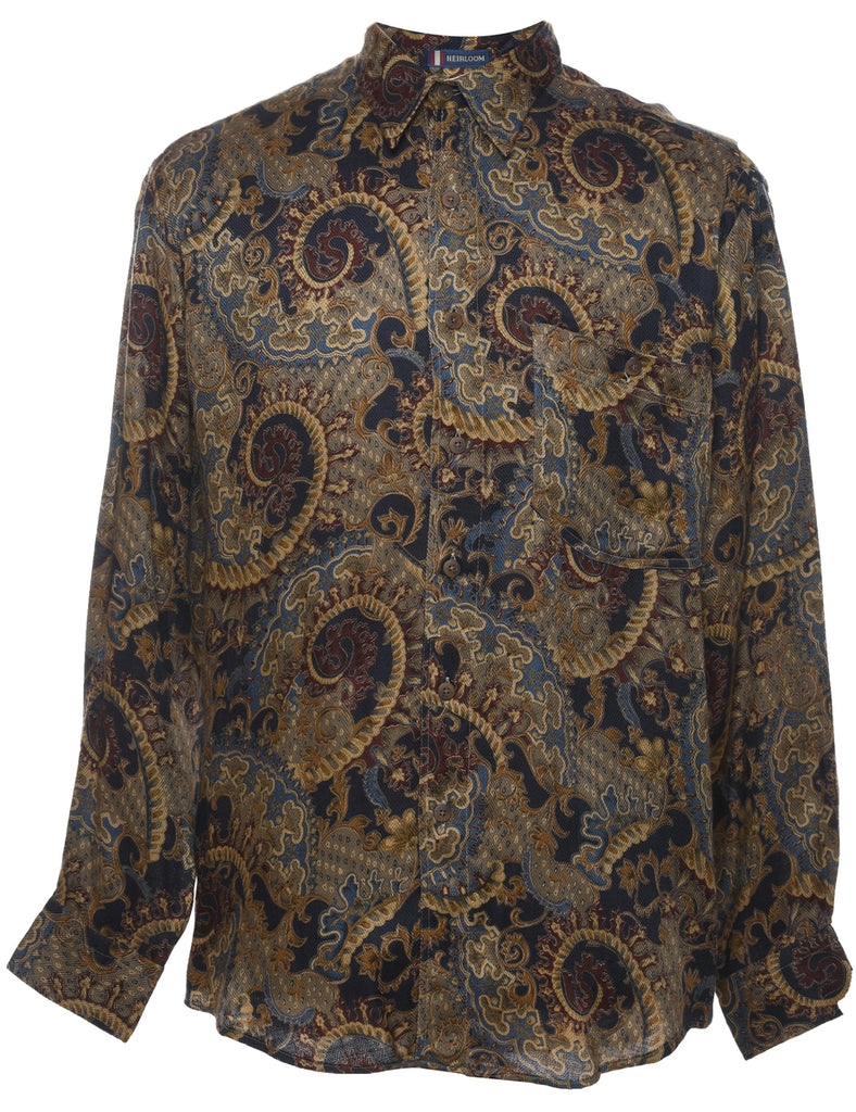 1990s Paisley Print Multi-Colour Shirt - M