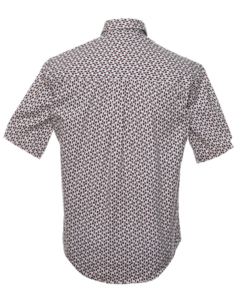 1990s Short Sleeve Patterned Shirt - S