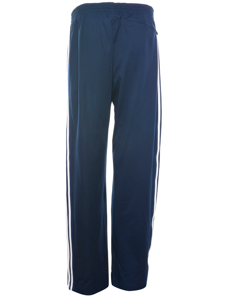 Adidas Navy & White Contrast Track Pants - W35 L33