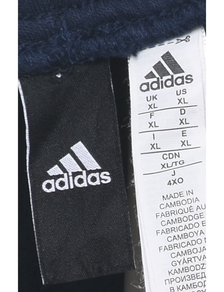 Adidas Navy & White Jogging Bottoms - W36 L31