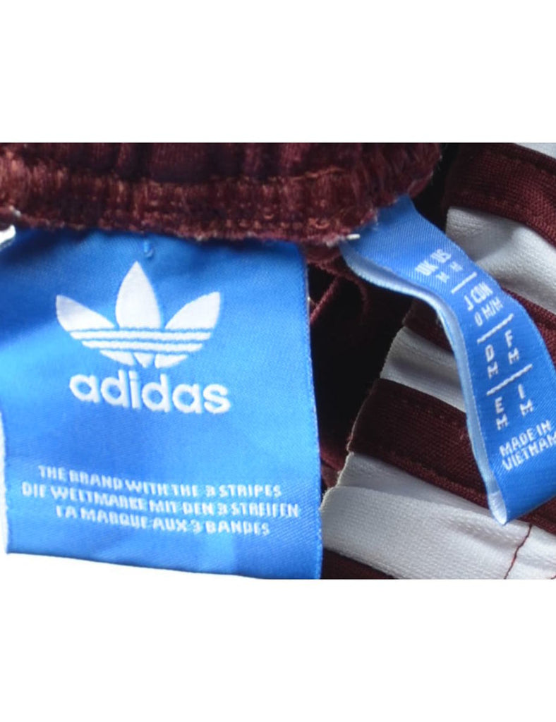 Adidas Plum & White Track Pants - W30 L30