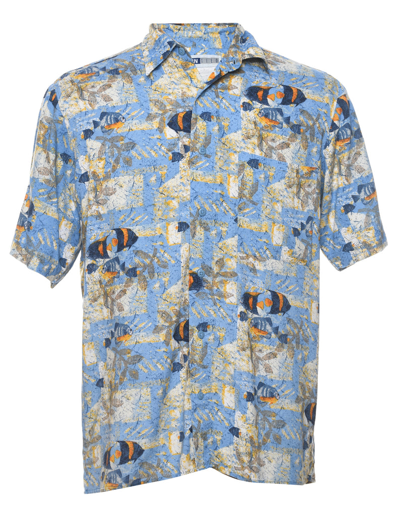 Animal Print Hawaiian Shirt - S