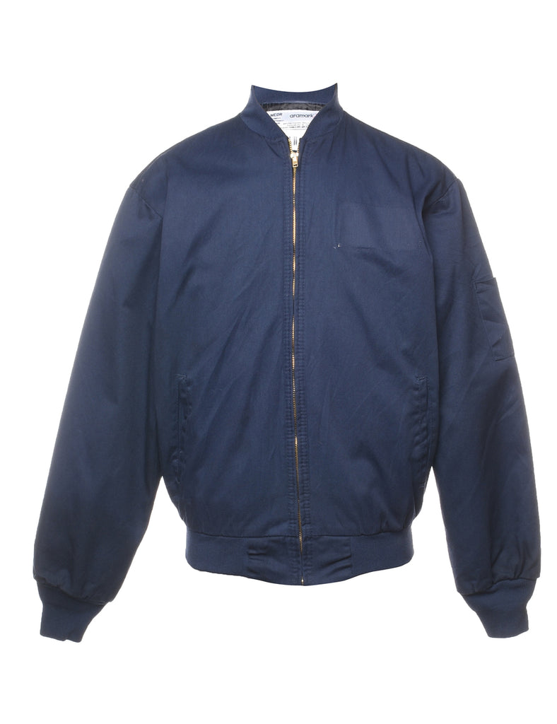 Aramark Navy Zip-Front Bomber Jacket - L