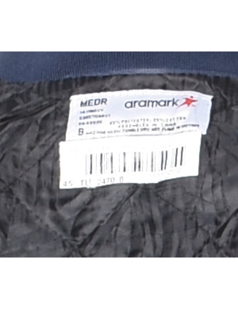 Aramark Navy Zip-Front Bomber Jacket - L