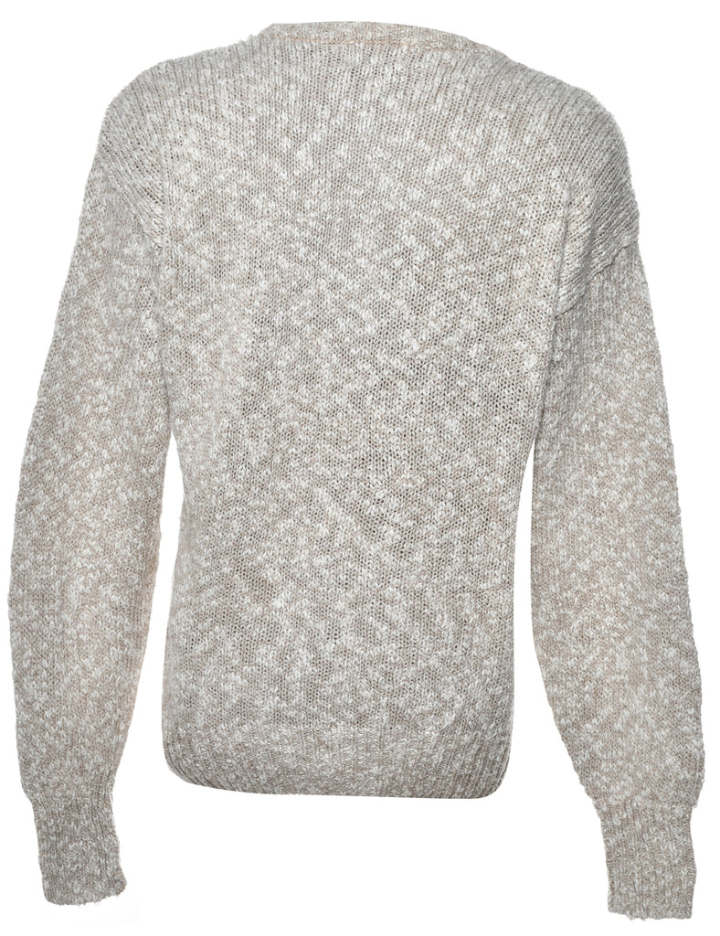 Argyle Beige Jumper - M