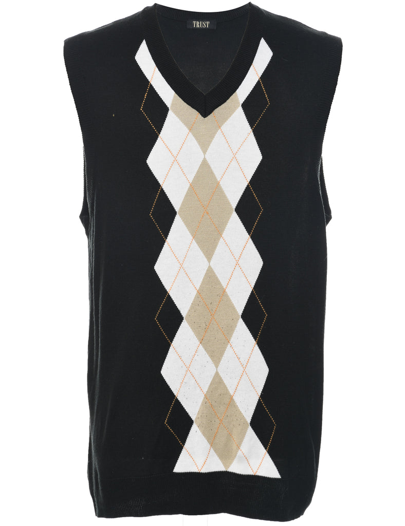 Argyle Sweater Vest - L