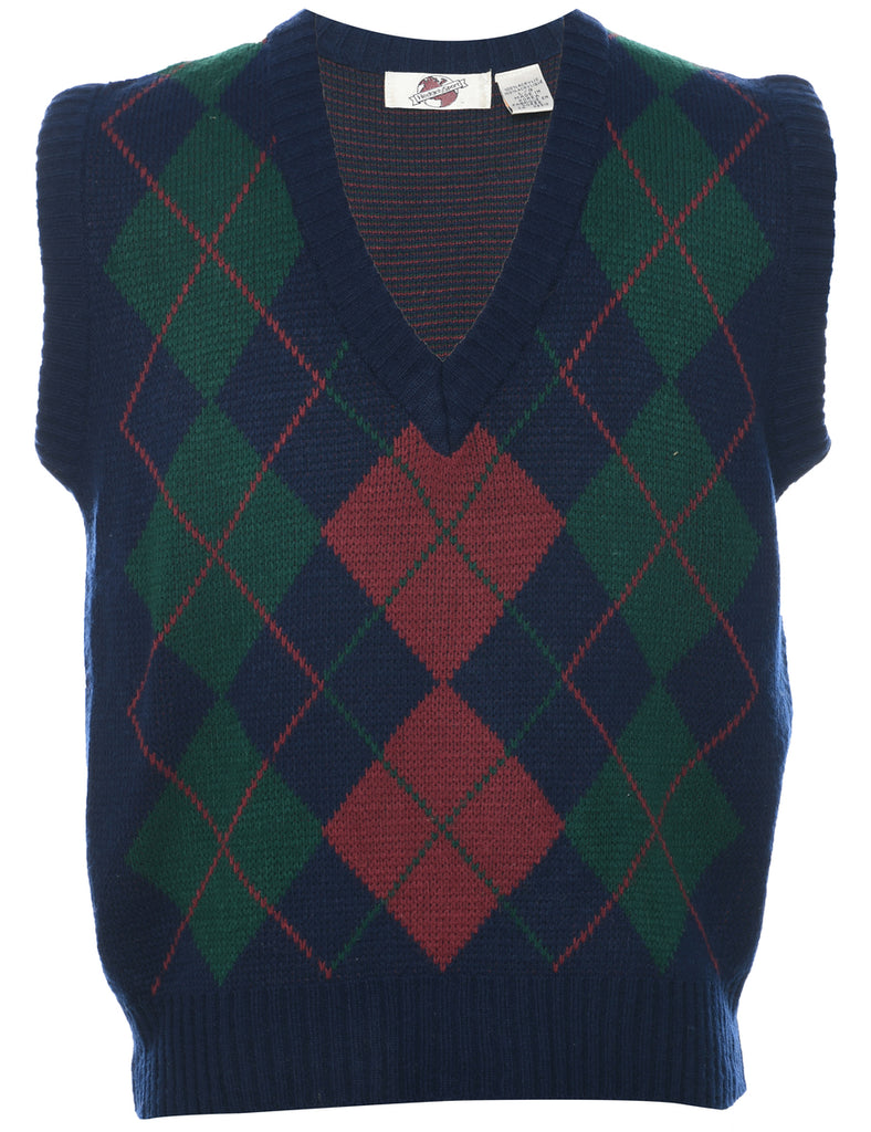 Argyle Sweater Vest - L