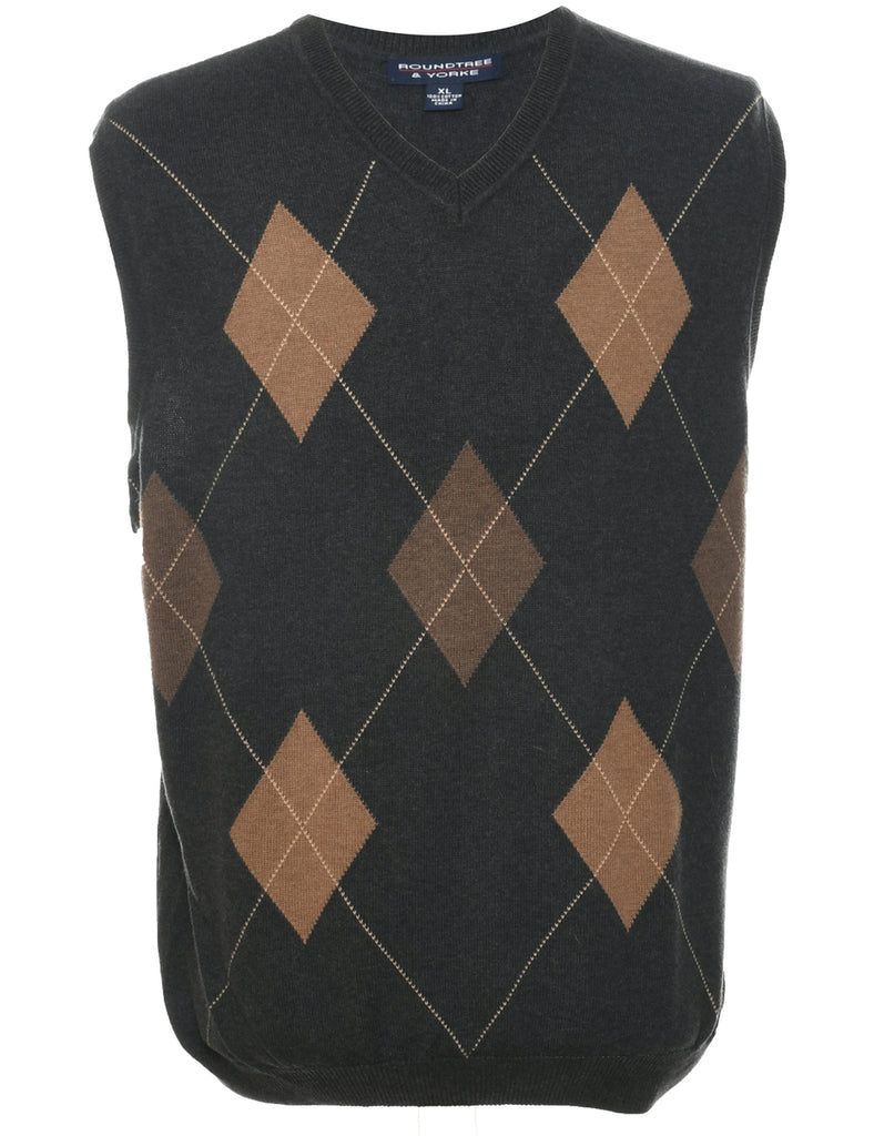 Argyle Sweater Vest - XL