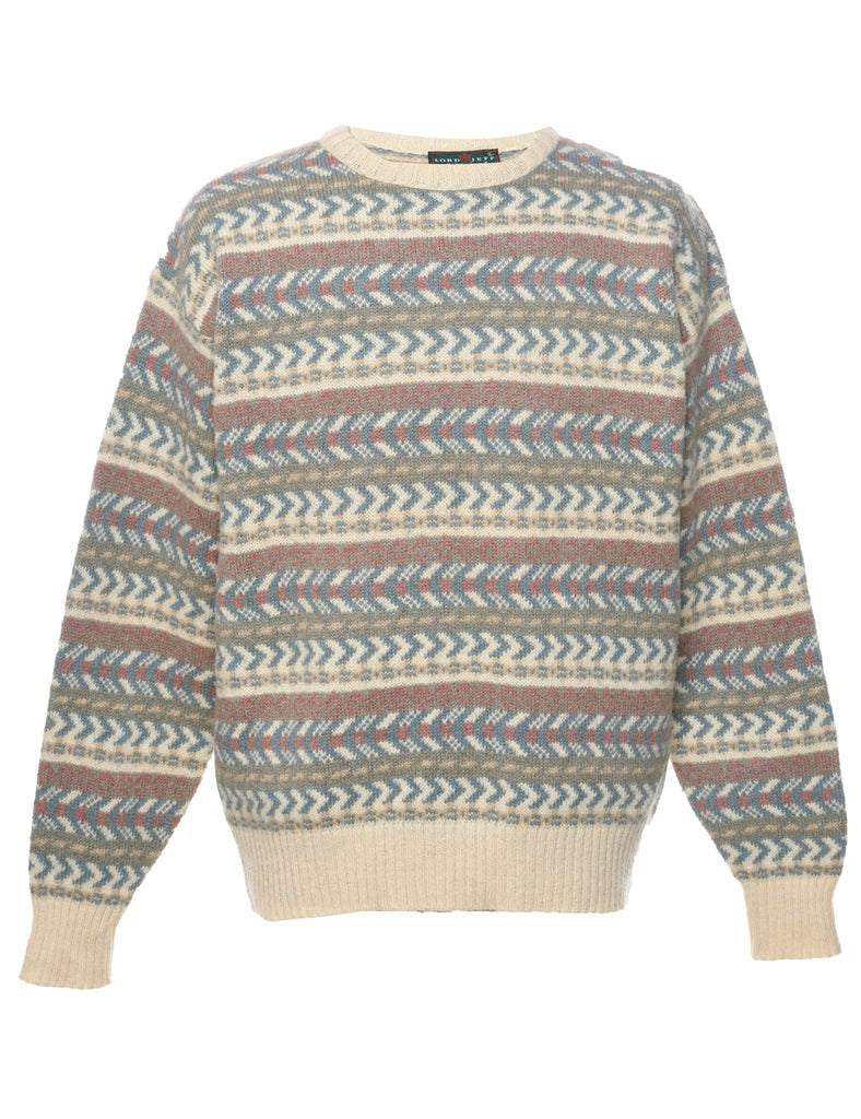 Aztec Print Jumper - L