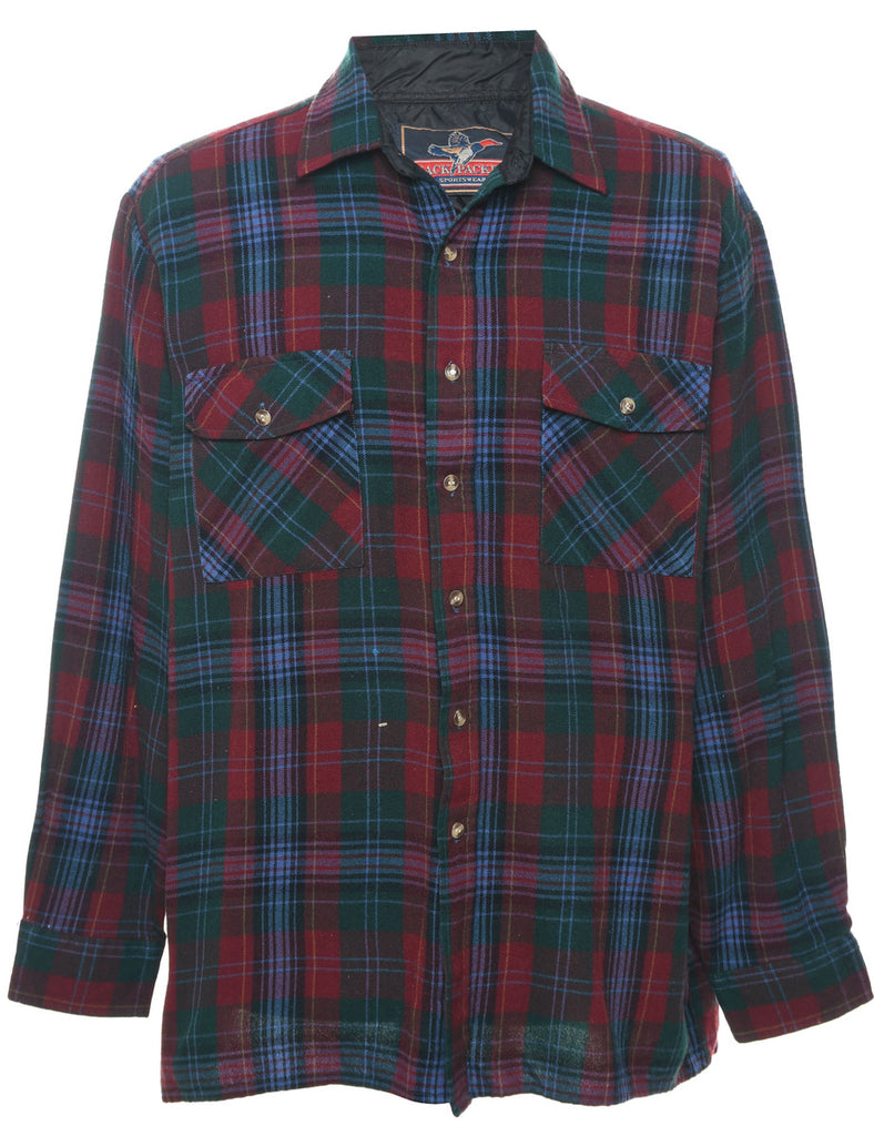 Back Packer Multi-Colour Flannel 1990s Checked Shirt - XL