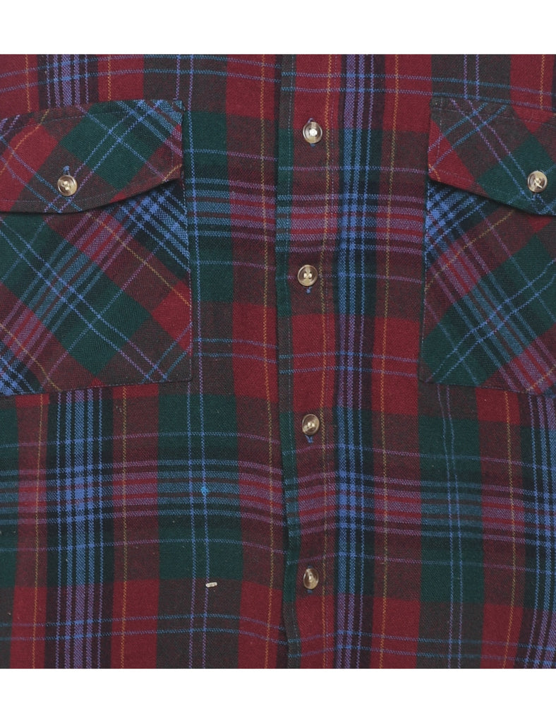 Back Packer Multi-Colour Flannel 1990s Checked Shirt - XL