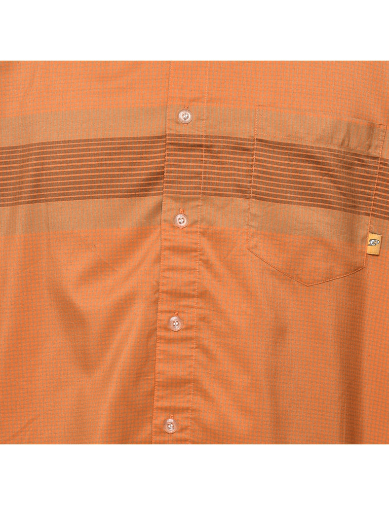 Bay Creek Y2K Orange Checked Shirt - L