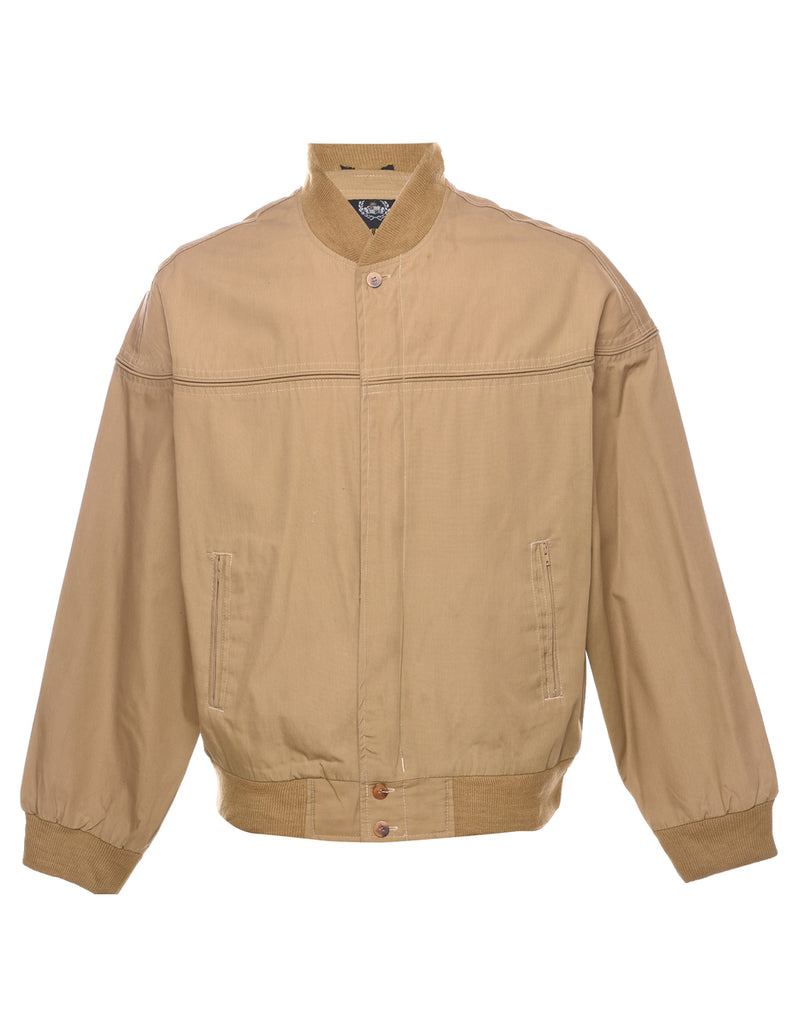 Beige Bomber Jacket - L