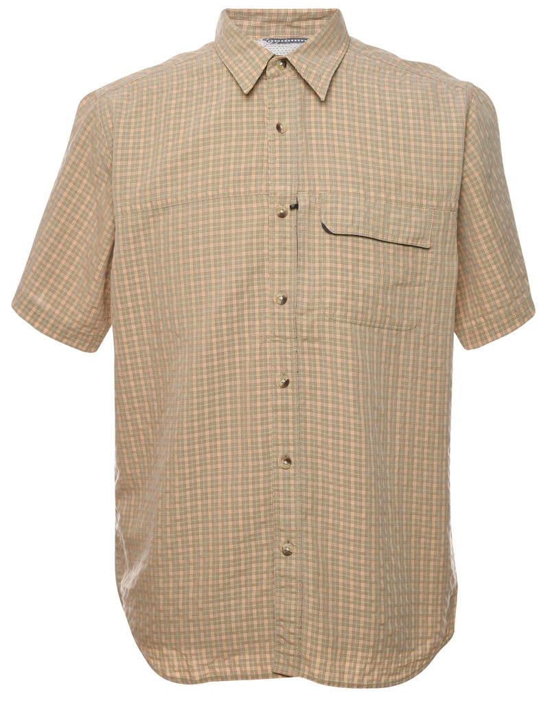 Beige Checked Shirt - L