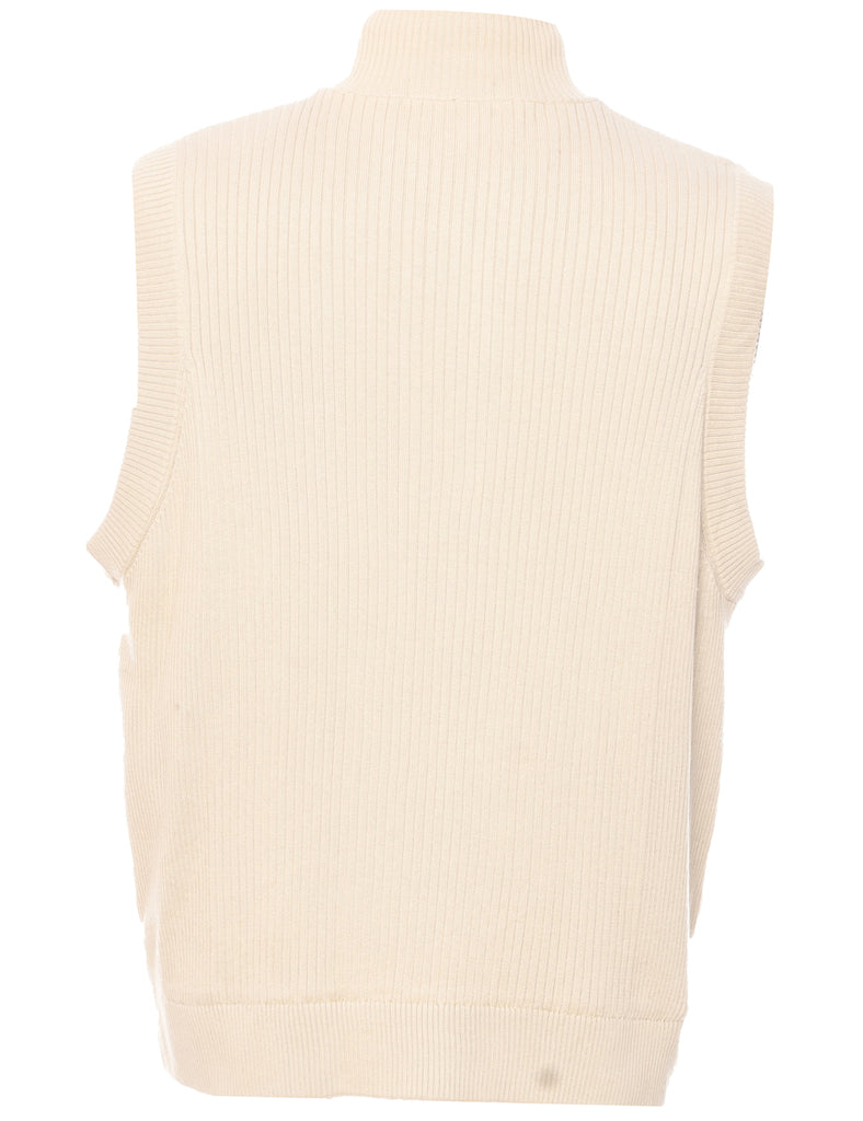 Beige Sweater Vest - L