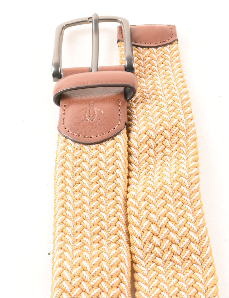 Beige Woven Belt - L