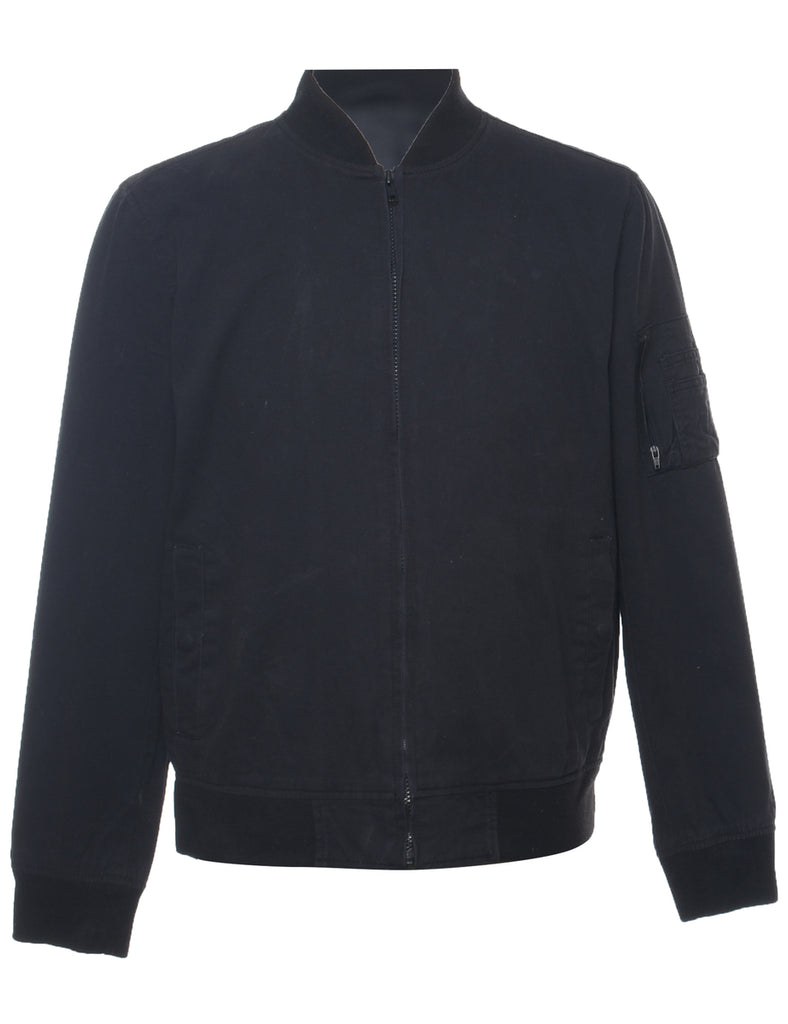 Black Bomber Jacket - L