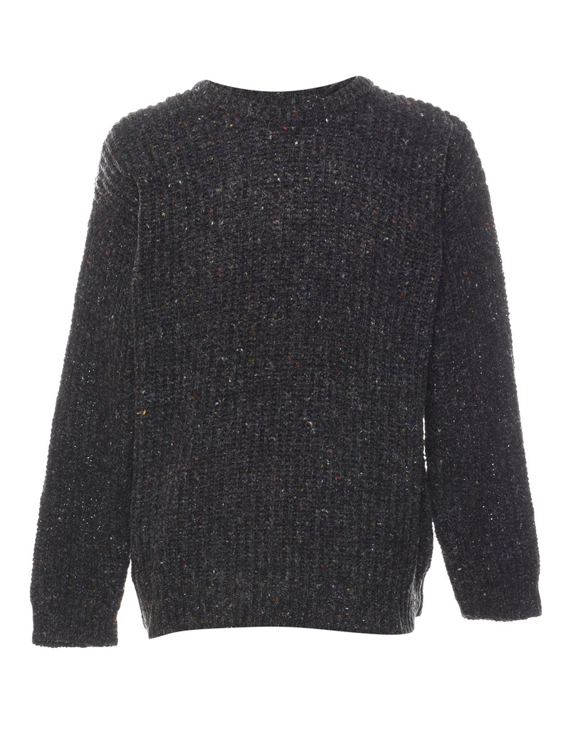 Black Cable Knit Jumper - S