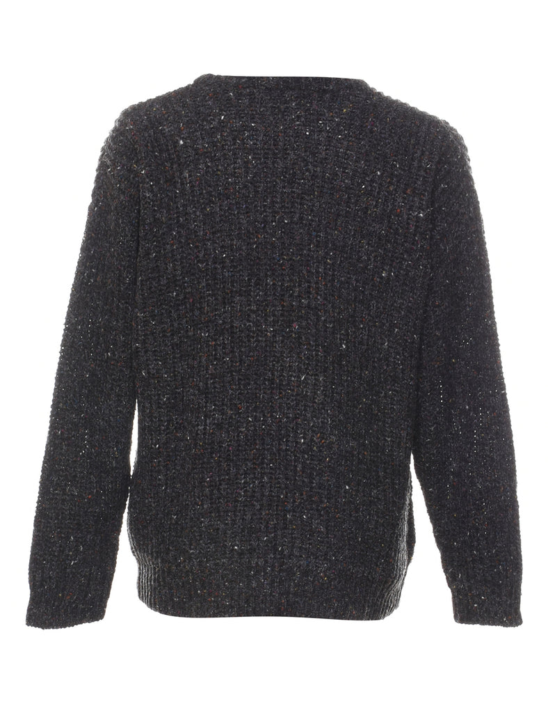 Black Cable Knit Jumper - S