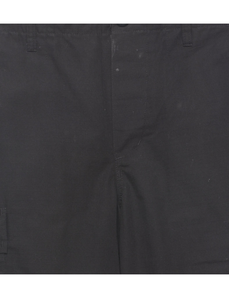 Black Cargo Trousers - W36 L31