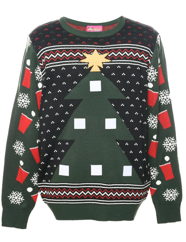 Black Christmas Jumper - L