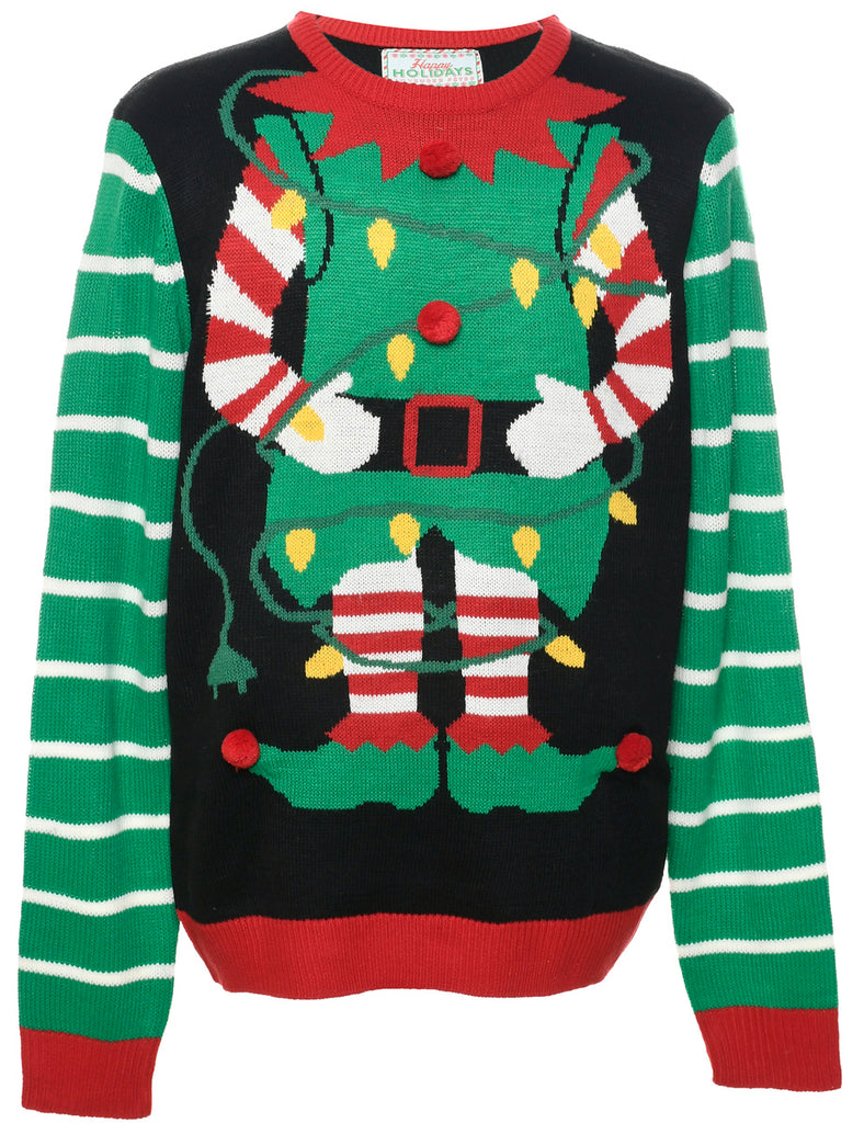 Black Christmas Jumper - XL