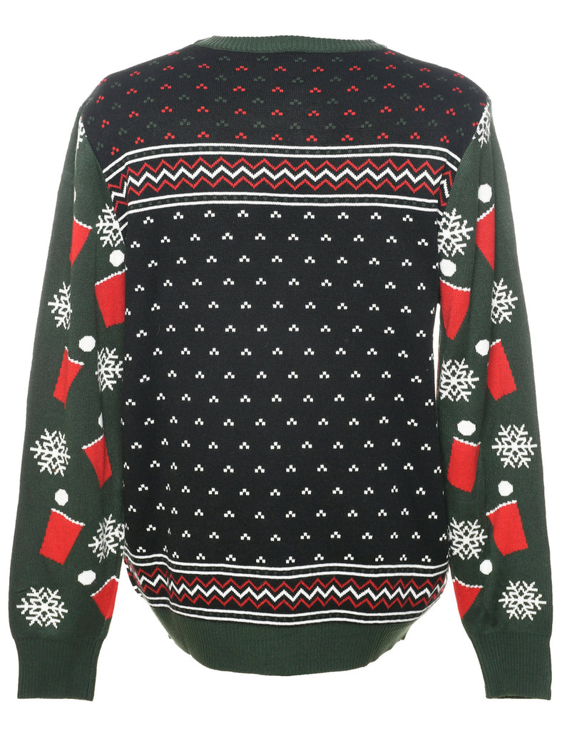 Black Christmas Jumper - L