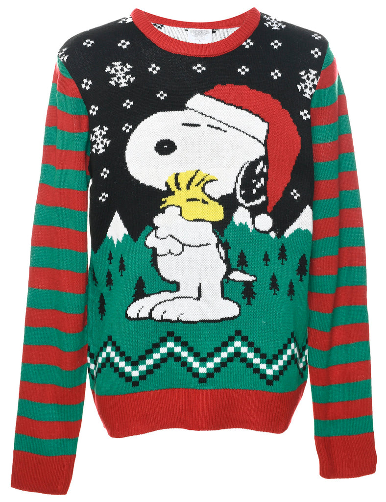 Black Christmas Snoopy Jumper - L