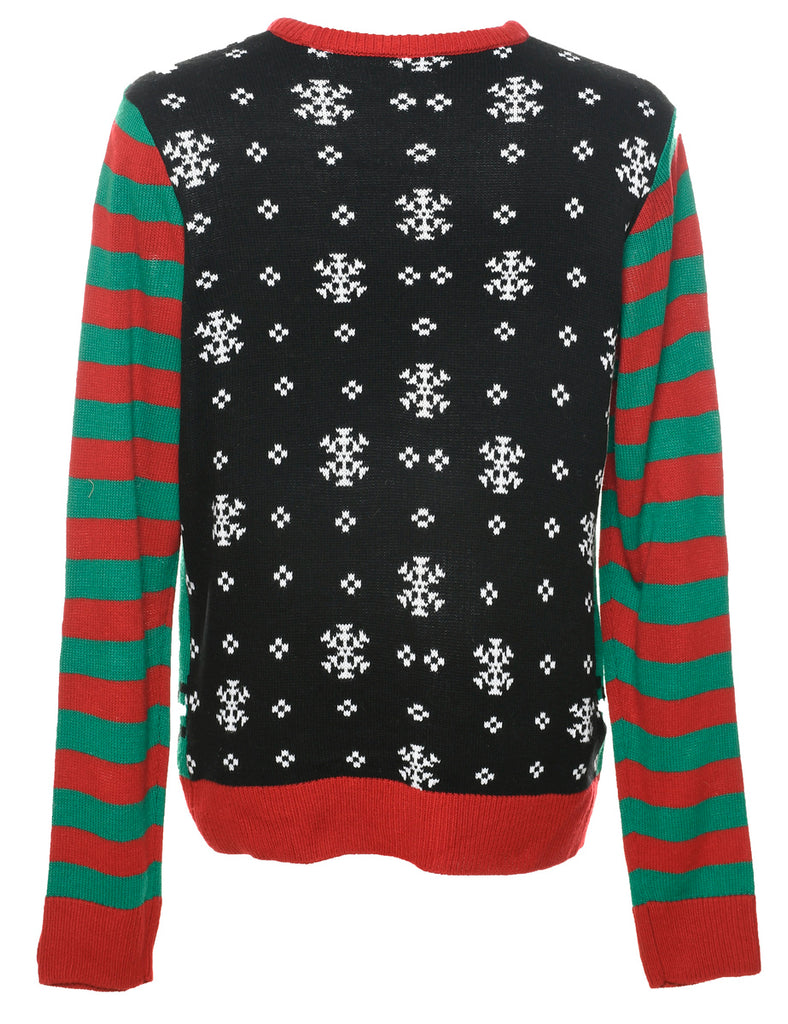 Black Christmas Snoopy Jumper - L