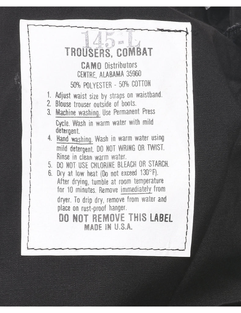 Black Combat Cargo Trousers - W33 L32