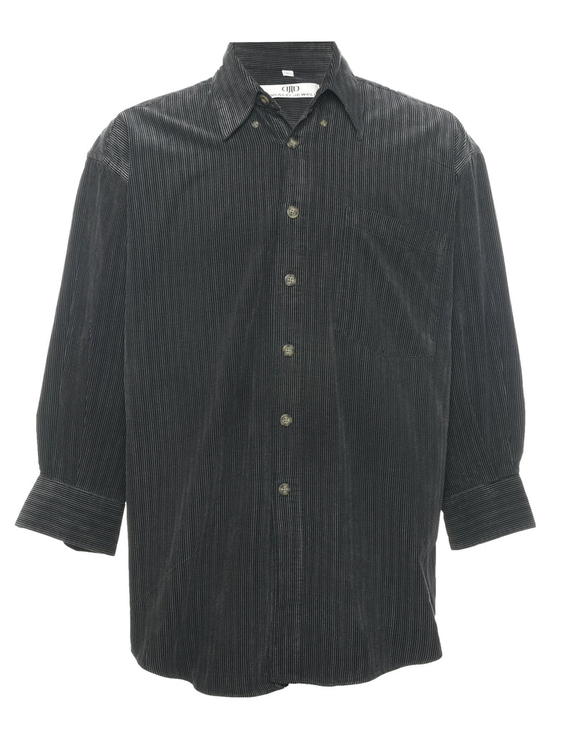 Black Corduroy Shirt - L