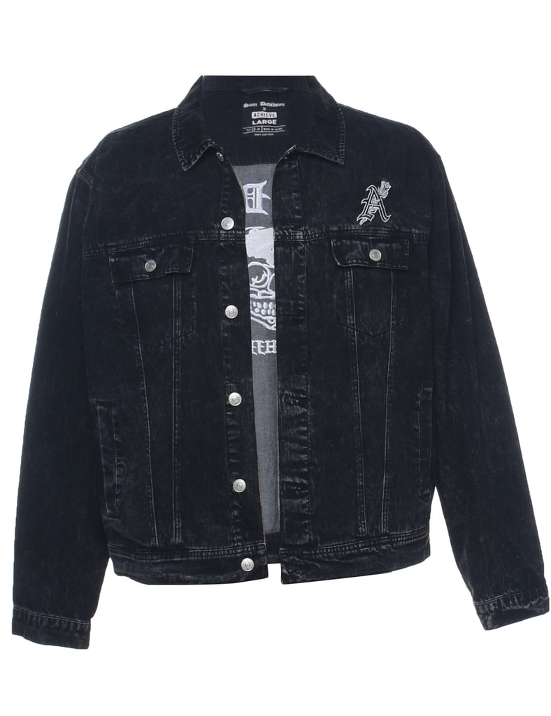 Black Denim Jacket - L