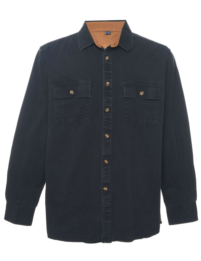 Black Denim Shirt - L