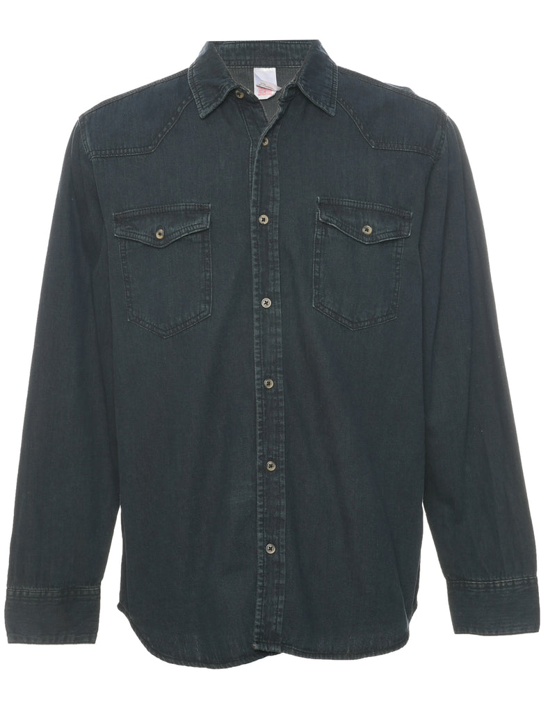 Black Denim Shirt - L